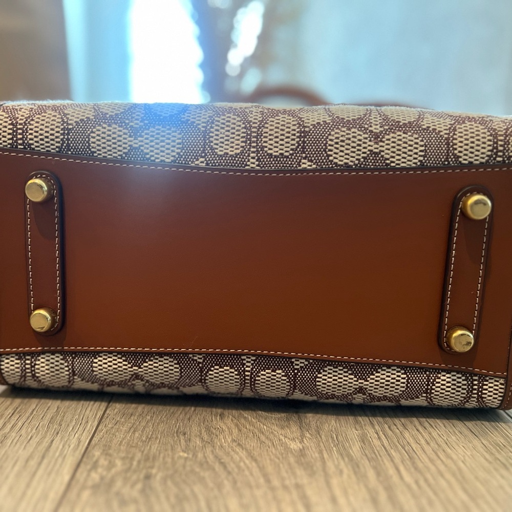 COACH Rogue Bag 25 in Signature Textile Jacquard Brown - Picture 7 of 16
